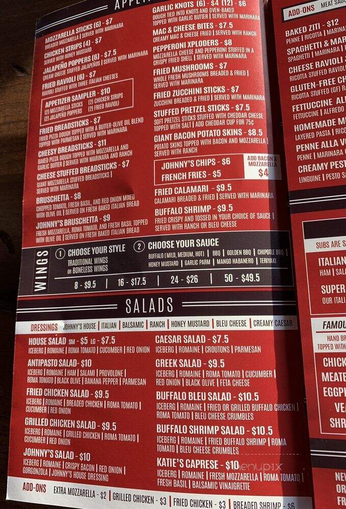 Johnny's Pizza - Wake Forest, NC menu_pic