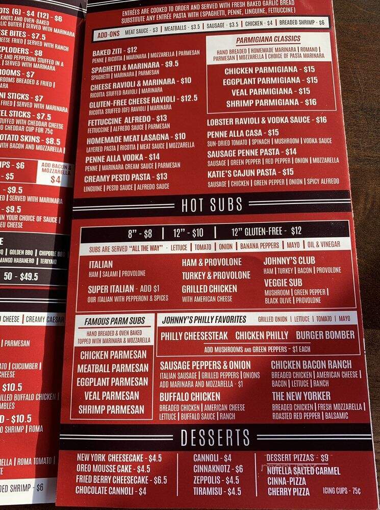 Johnny's Pizza - Wake Forest, NC menu_pic