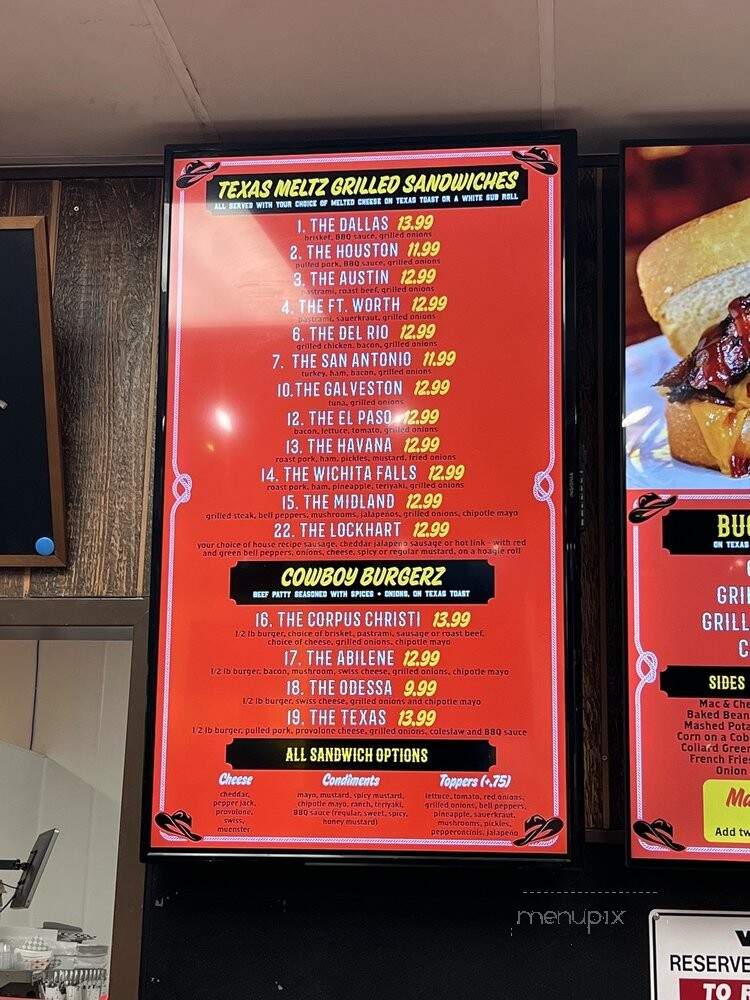 Texas Meltz - Las Vegas, NV menu_pic