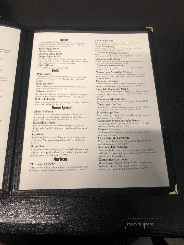El Meson - Quincy, WA menu_pic