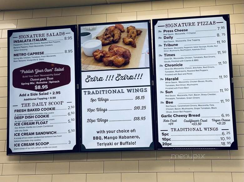 The Pizza Press - Sacramento, CA menu_pic