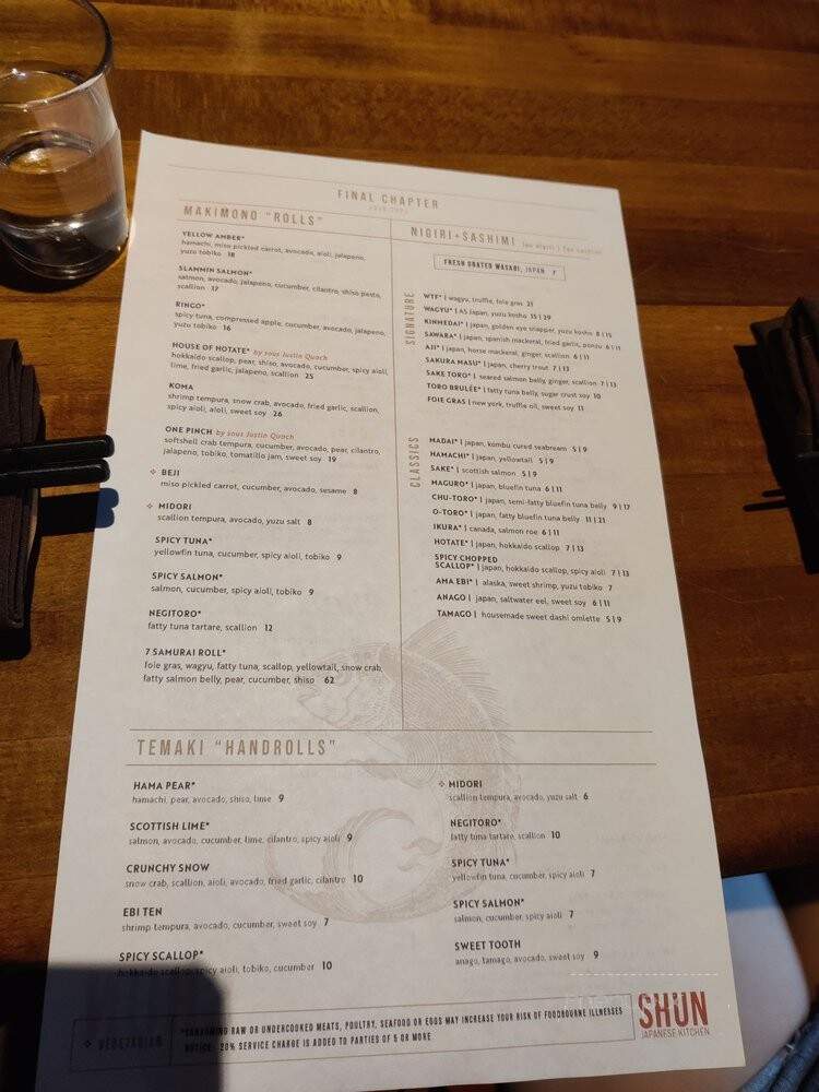 Shun japanese kitchen - Houston, TX