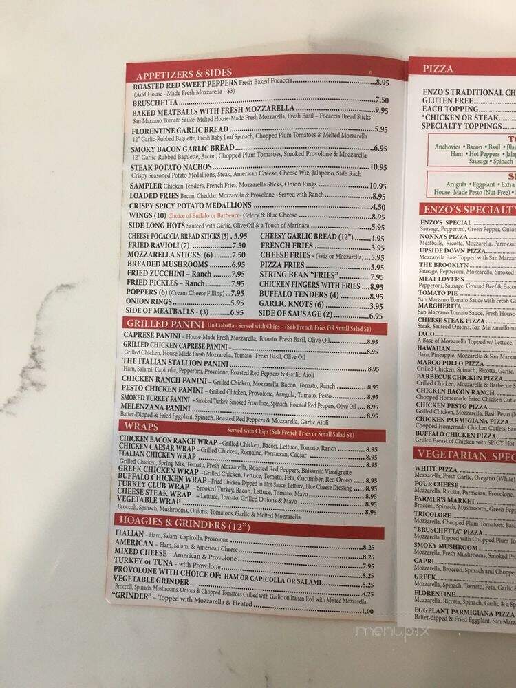 Enzo's Pizza And Pasta - Exton, PA menu_pic