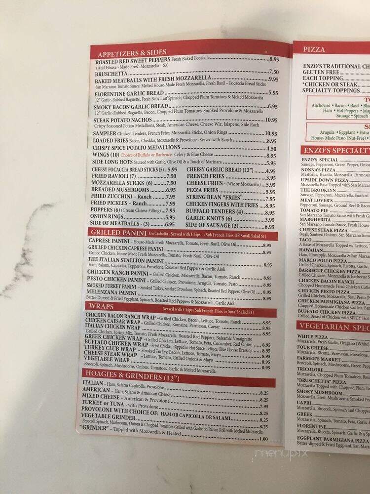 Enzo's Pizza And Pasta - Exton, PA menu_pic