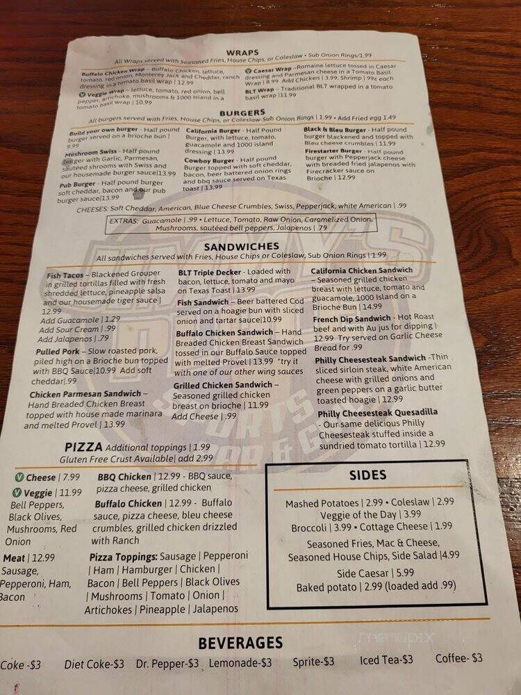 Johnny's West Sports Bar & Grill - Maryland Heights, MO menu_pic