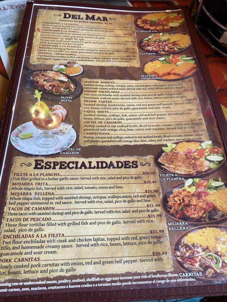 Fiesta Mexicana - Sedona, AZ menu_pic
