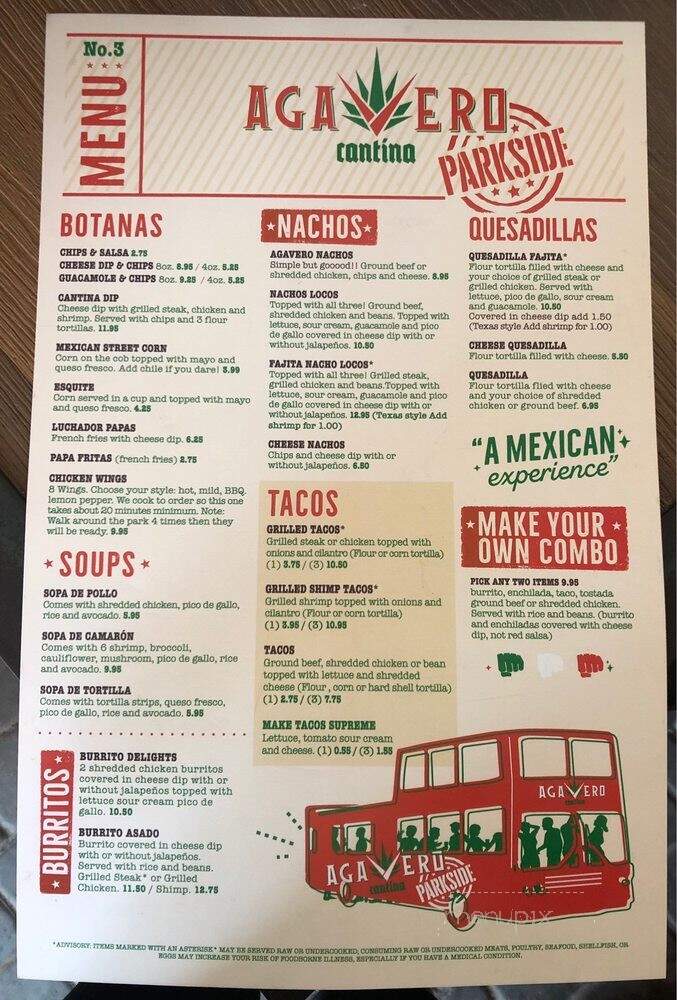 Agavero Cantina Parkside - Lilburn, GA menu_pic