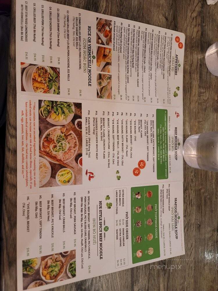 Pho Ngon - Alexandria, VA menu_pic