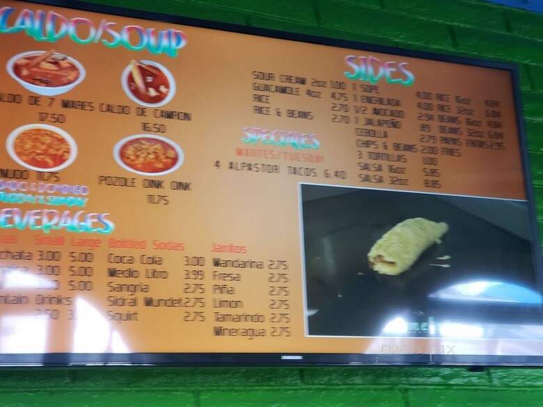 Tacos El Tizon - San Luis Obispo, CA menu_pic