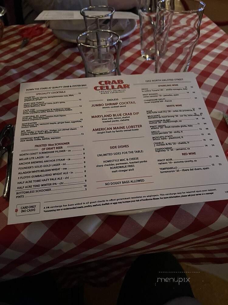 Crab Cellar - Chicago, IL menu_pic