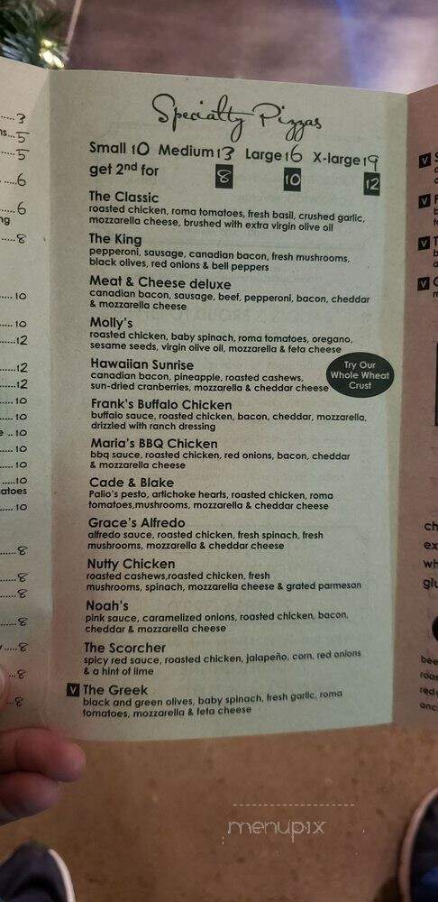 Palio's Pizza Cafe - McKinney, TX menu_pic