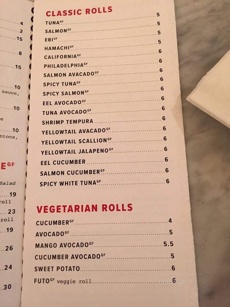 Kawaii Tori Sushi - Yardley, PA menu_pic