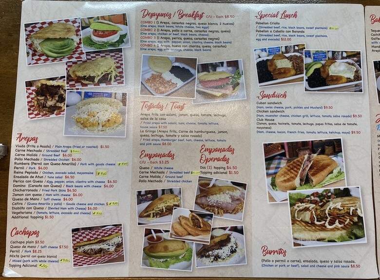 Arepa Con Que - Melbourne, FL menu_pic