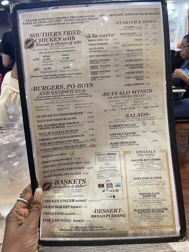 Daisy Mae's Southern Fried Chicken and Breakfast - New Orleans, LA menu_pic