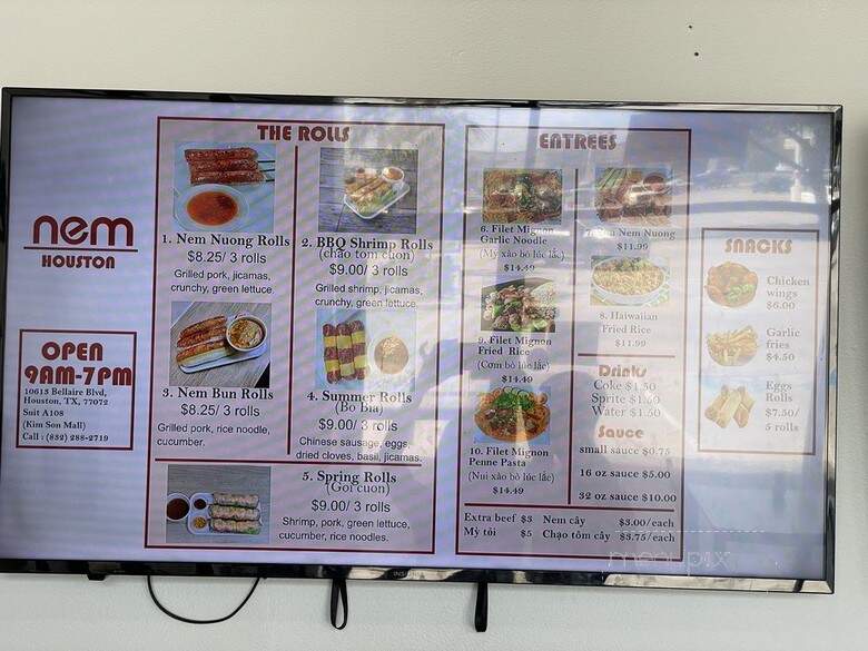 Nem - Houston, TX menu_pic