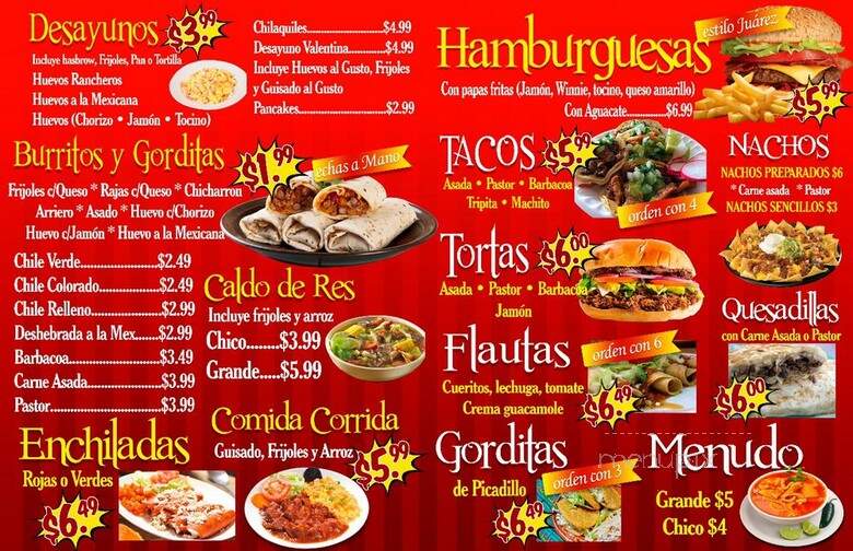 La Valentina Mexican Kitchen - El Paso, TX menu_pic