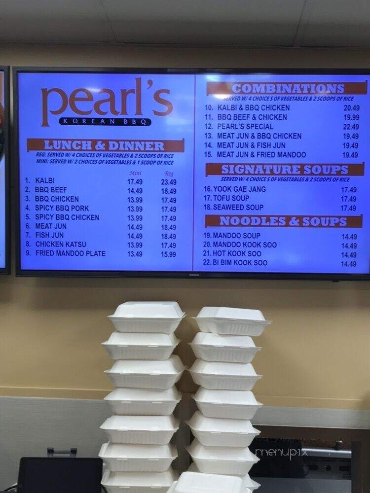 Pearl's Korean BBQ - Honolulu, HI menu_pic