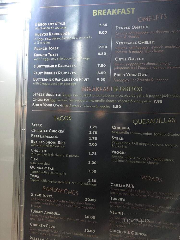 Ortiz Kitchen On The Street - Los Angeles, CA menu_pic
