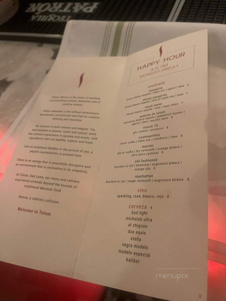 Tulum - Dallas, TX menu_pic