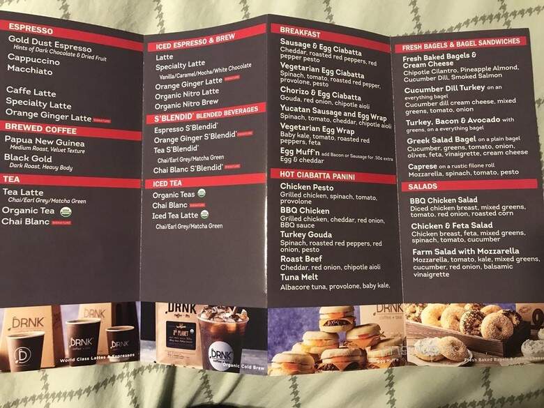 Drnk Coffee + Tea - Los Angeles, CA menu_pic