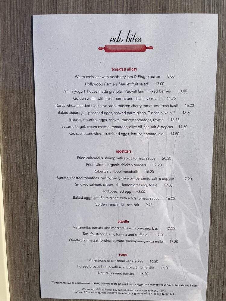 Edo Little Bites - Pacific Palisades, CA menu_pic