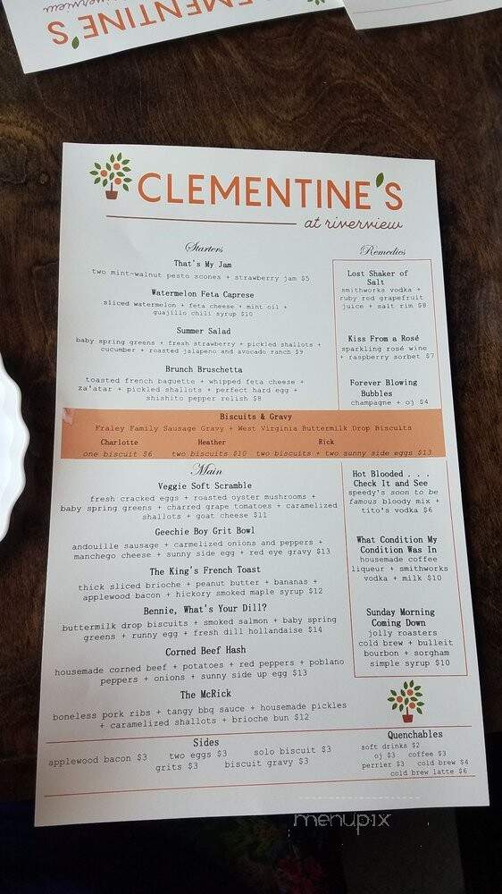 Clementine's at Riverview - Norfolk, VA menu_pic
