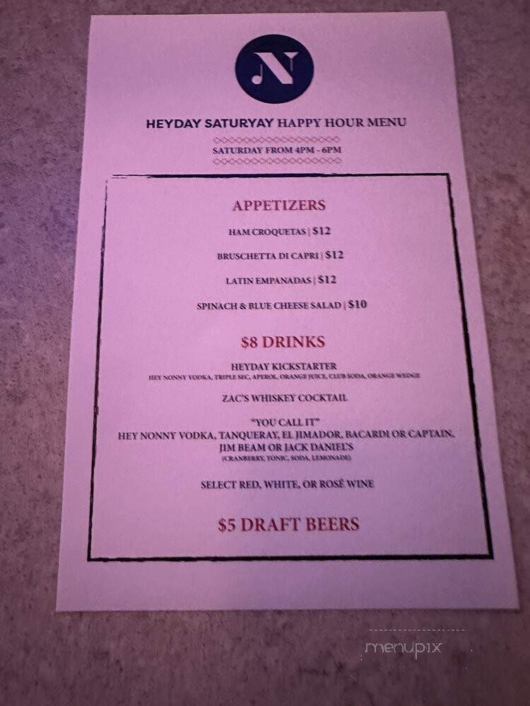 Hey Nonny - Arlington Heights, IL menu_pic