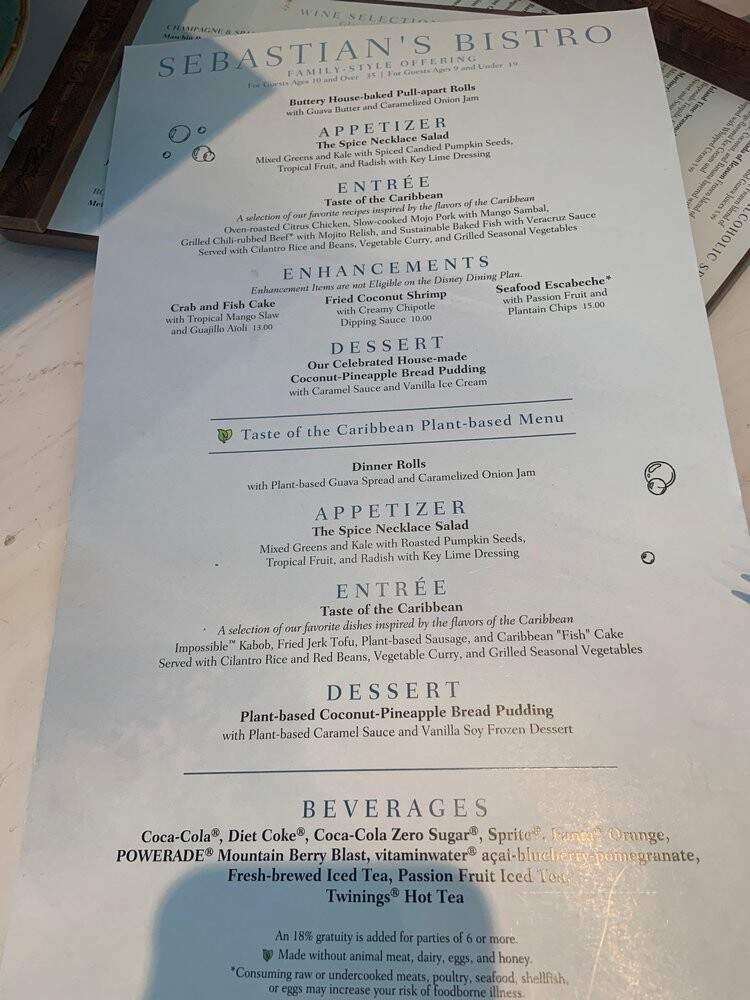 Sebastian's Bistro - Orlando, FL menu_pic