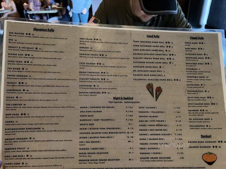 Umu Japanese & Thai - Wesley Chapel, FL menu_pic