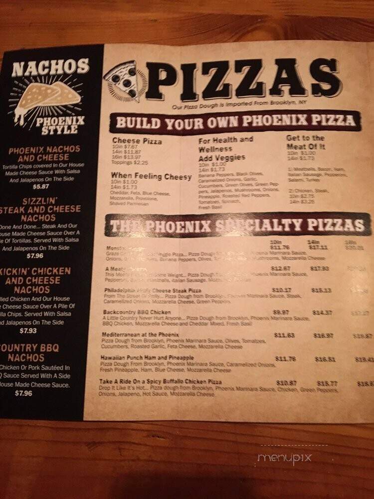 The Phoenix - Jacksonville, FL menu_pic