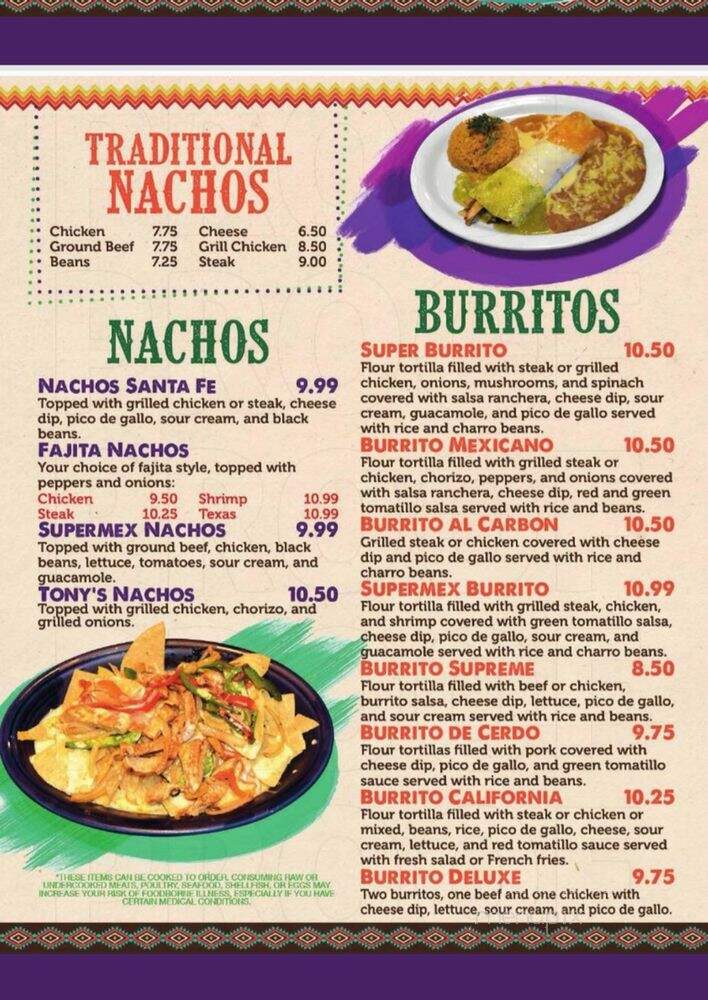 Super Mex Bar and Grill - Kennesaw, GA menu_pic