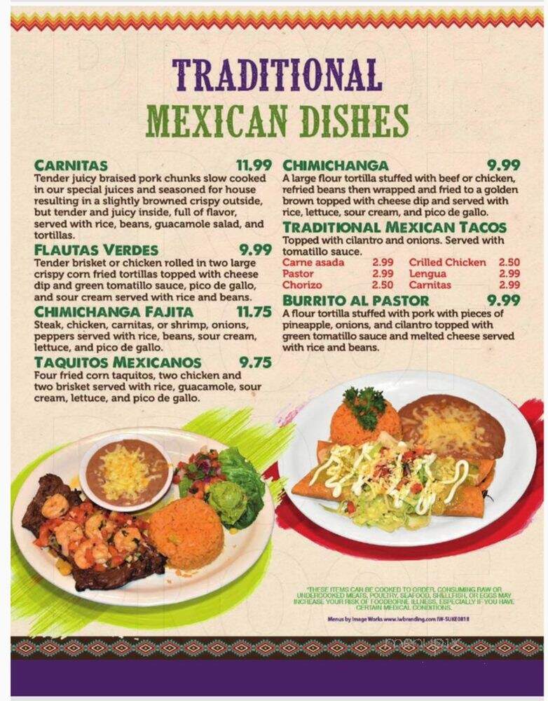 Super Mex Bar and Grill - Kennesaw, GA menu_pic