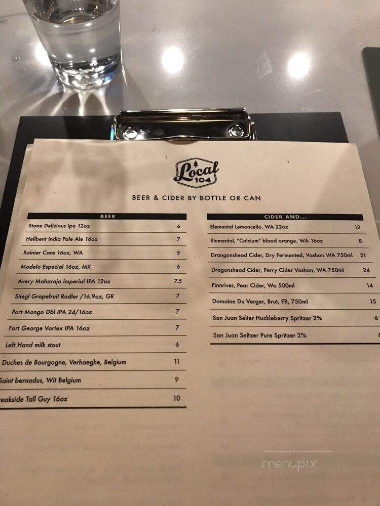 Local 104 - Lake Forest Park, WA menu_pic