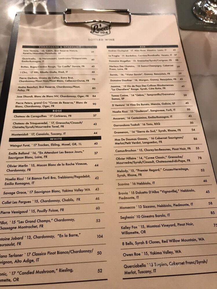 Local 104 - Lake Forest Park, WA menu_pic