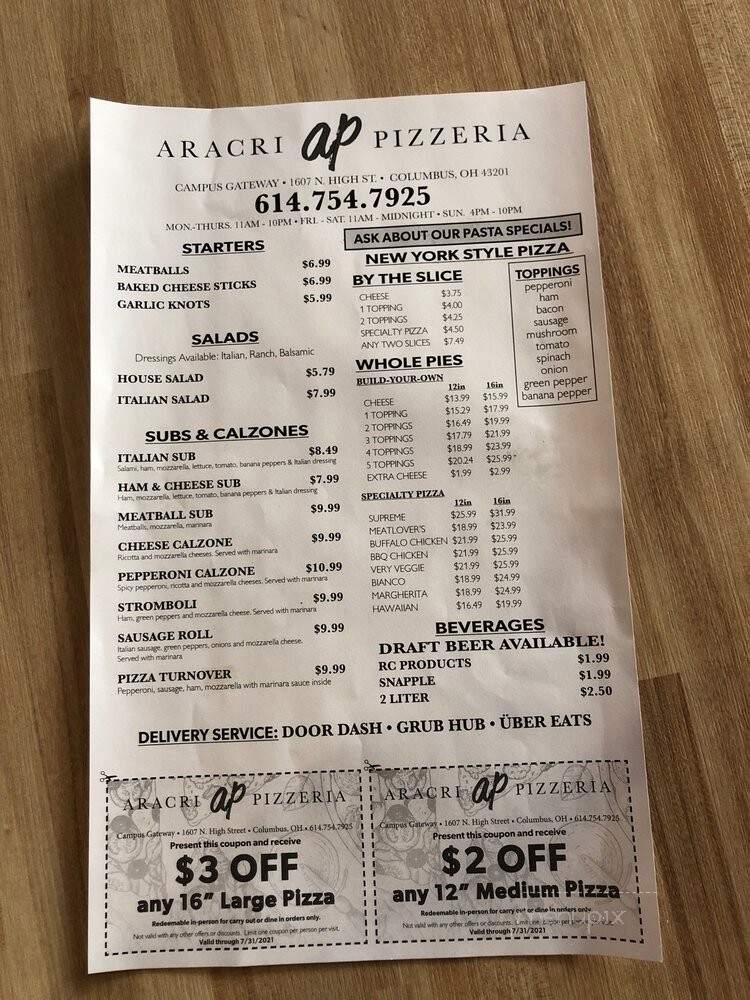 Aracri Pizzeria - Columbus, OH