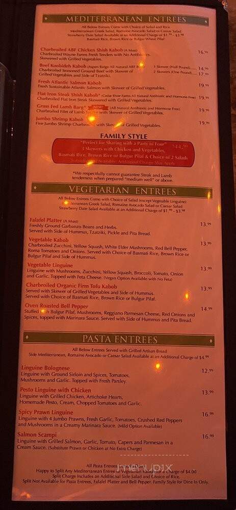 Panini Kabob Grill - San Diego, CA menu_pic
