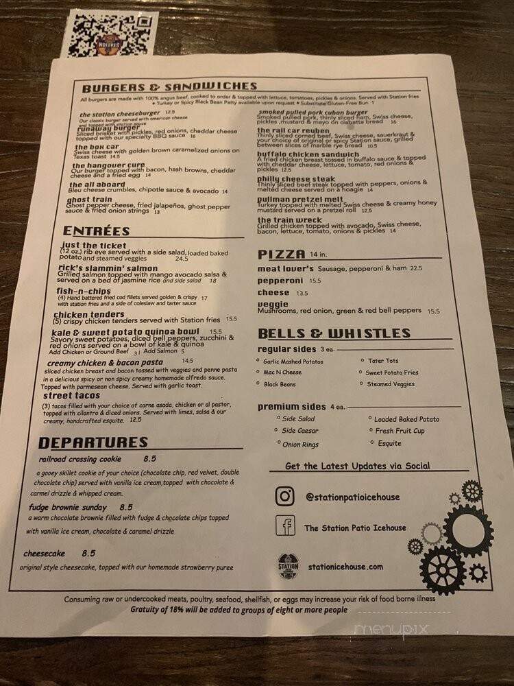 The Station Patio Icehouse - Keller, TX menu_pic