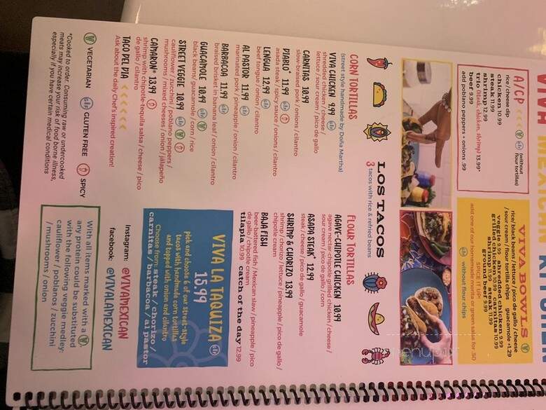 Viva Mexican Kitchen - Raleigh, NC menu_pic