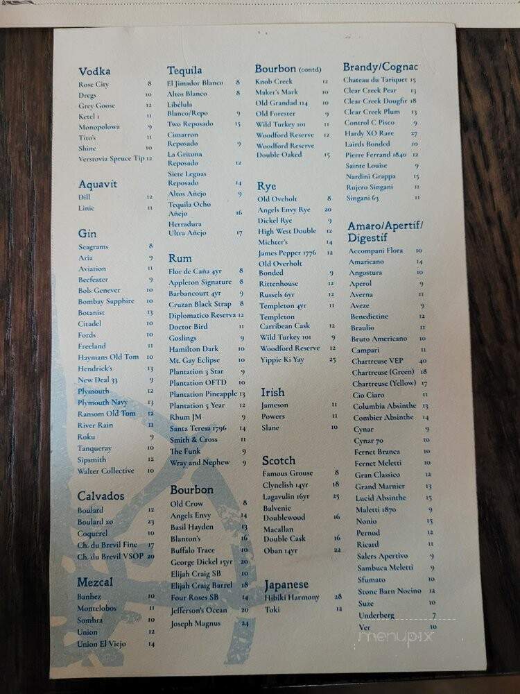 NORMANDIE - Portland, OR menu_pic