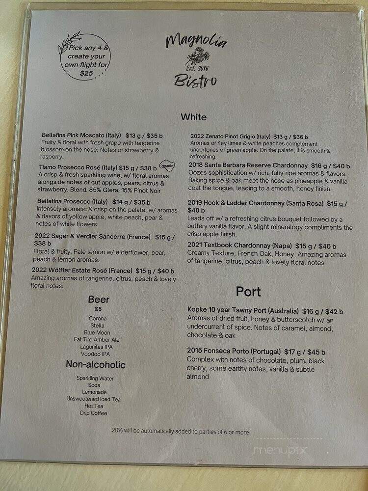 Magnolia Wines & Eatery - Claremont, CA menu_pic