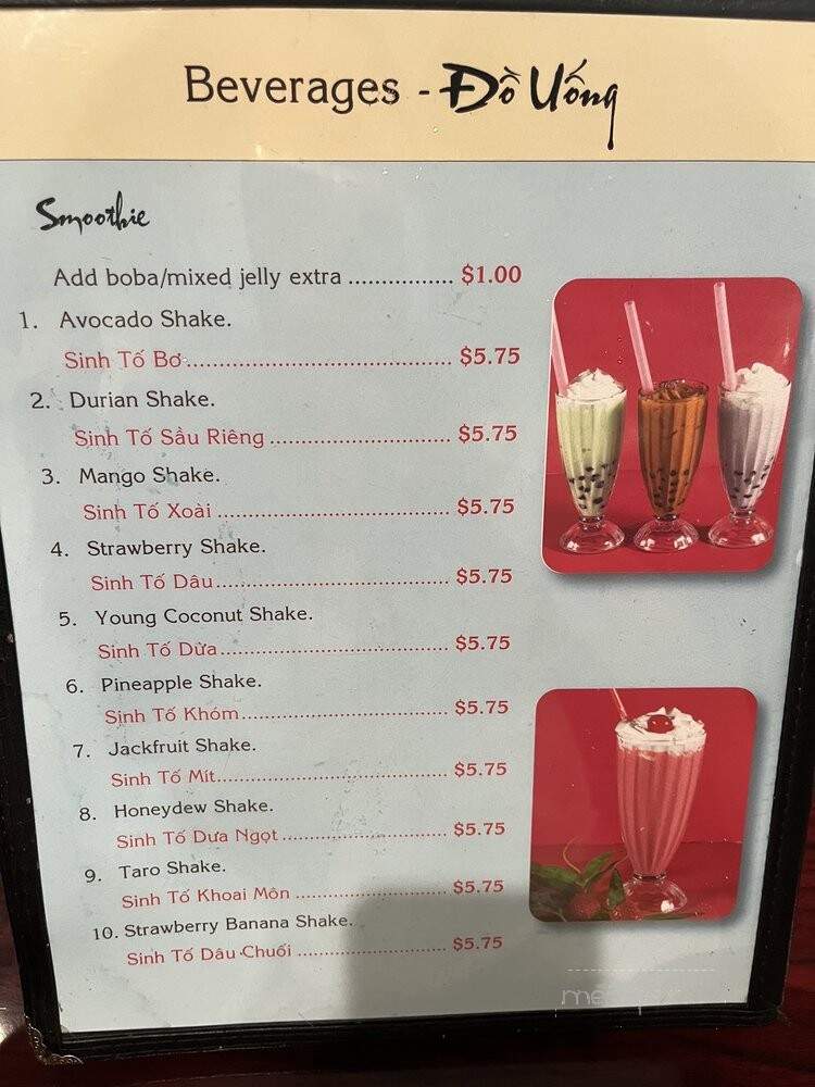 Pho Viet 2 - Sacramento, CA menu_pic