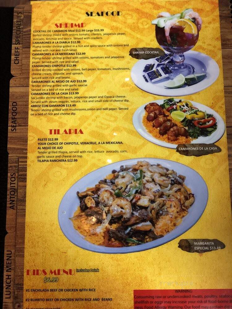 La fogata Mexican Restaurant - Memphis, TN menu_pic