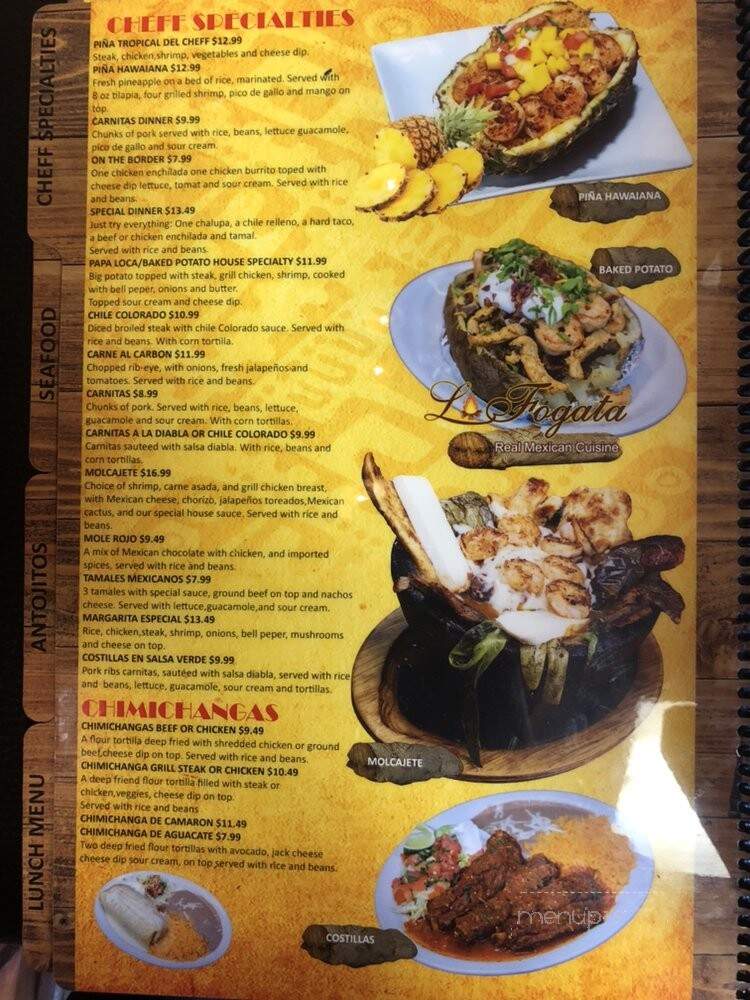La fogata Mexican Restaurant - Memphis, TN menu_pic