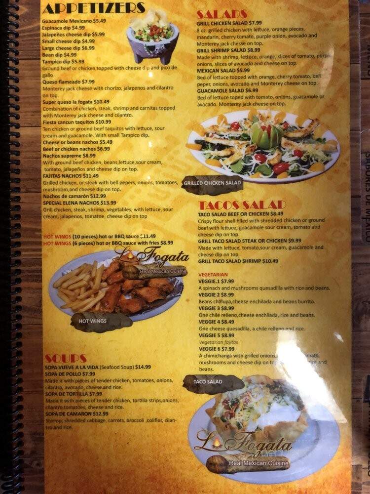 La fogata Mexican Restaurant - Memphis, TN menu_pic