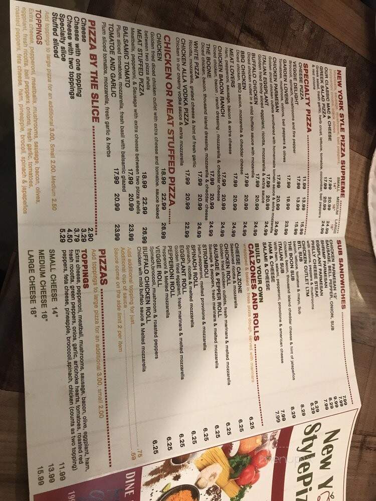 New York Style Pizzeria - Memphis, TN menu_pic