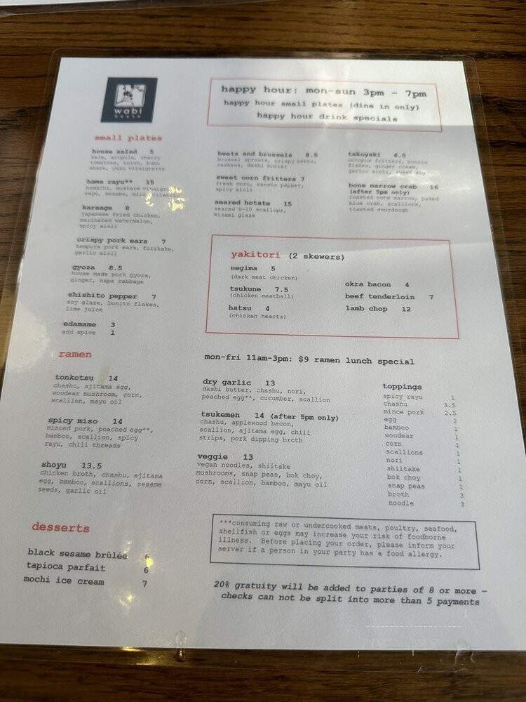 Wabi House Fort Worth - Fort Worth, TX menu_pic
