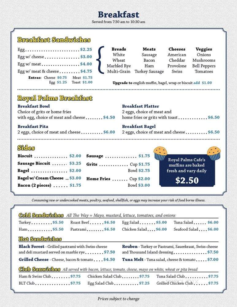 Royal Palms Cafe and Catering - Jacksonville, FL menu_pic