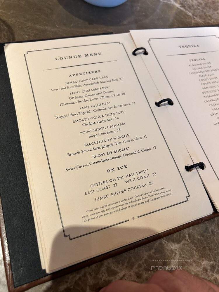Ocean Prime - Greenwood Village, CO menu_pic