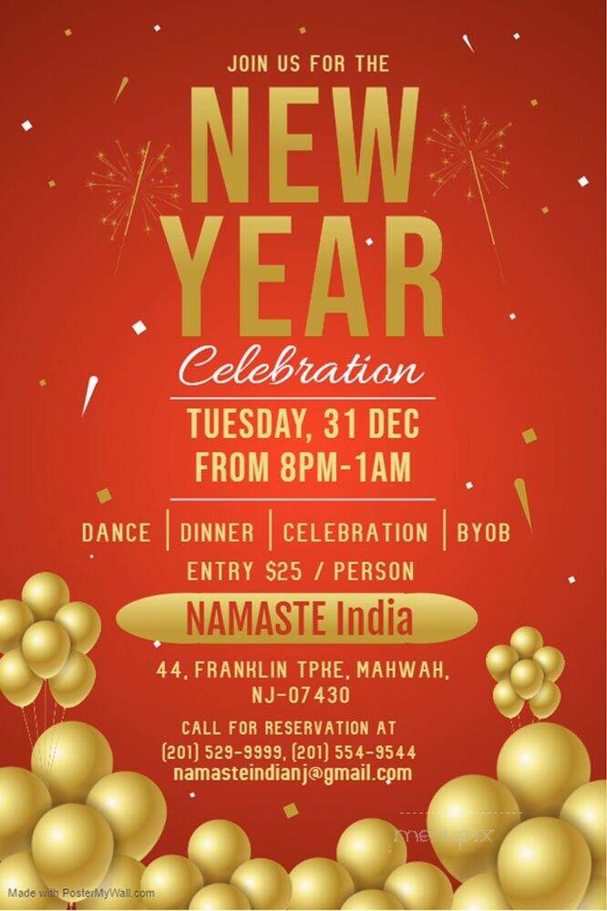 Namaste India - Mahwah, NJ menu_pic