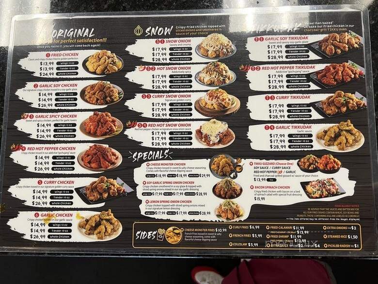 Choong Man Chicken - Duluth, GA menu_pic